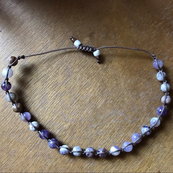 Handmade} Chevron Amethyst Bracelet - Picture 3 of 3